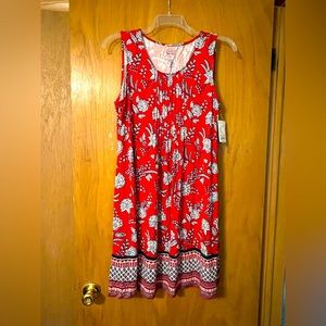 Knit knee length sleeveless summer dress, size PLX